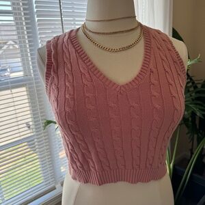 Pink Sweater Crop Vase